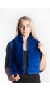 Blue rex fur scarf